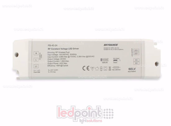 Imagen de Fuente de alimentación 40W 24V Wireless, Push-Dim SkyDance