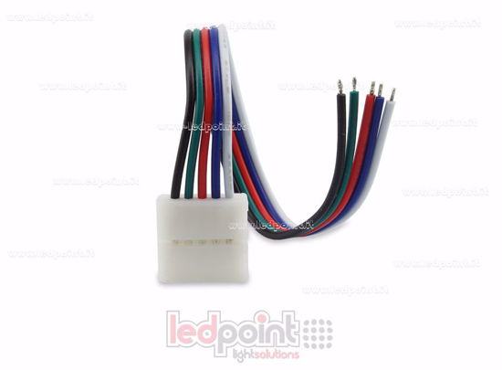 Imagen de Conector con cable de 14 cm, strip 12mm RGBW