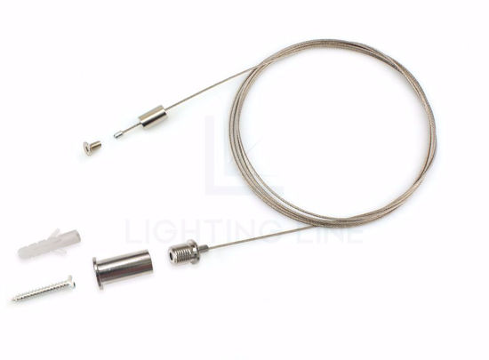Imagen de Kit colgador para perfiles suspendidos con regulación cable superior, 1 cable, longitud 2m