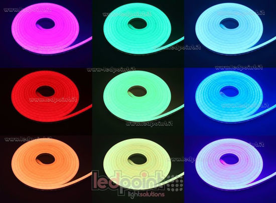 Imagen de Led Neon Flex 8mm RGB 5050 24V 14,4W 72led/m IP65 5m