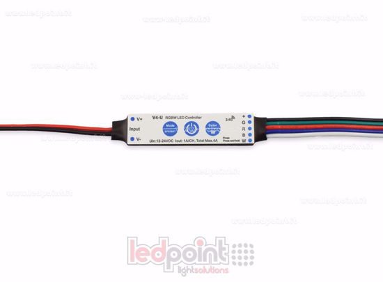 Imagen de Receptor controlador mini RGBW 12/24V, 4ch 75W