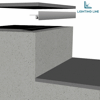 Imagen de Perfil en aluminio para peldaños oxidado negro 30x27mm, 2 metros