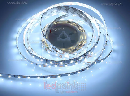 Imagen de Tira de led 5m blanco frío 6000-6500K 3528 60led/m 12V 4,8W/m cinta de doble cara blanca