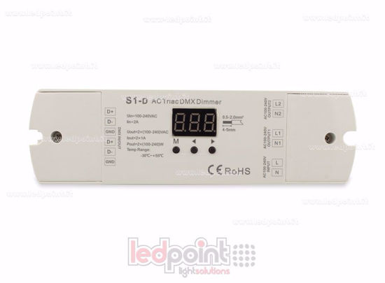 Imagen de Triac AC DMX512 descodificador, 2 canales de 1A cada uno