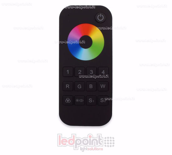 Imagen de Mando a distancia RGB/RGBW 4 zonas, 2 escenas, negro, RF2.4G