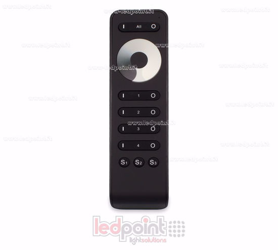 Imagen de Mando a distancia monocromático 4 zonas, 3 escenas, negro 13 teclas, RF2.4G