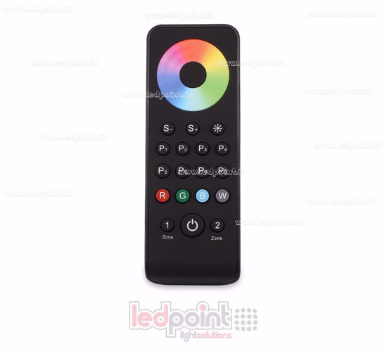 Imagen de Mando RGB/RGBW 2 zonas, negro con imán, RF2.4G