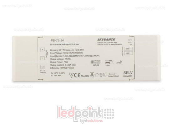 Imagen de Fuente de alimentación 75W 24V  Wireless, Push-Dim SkyDance