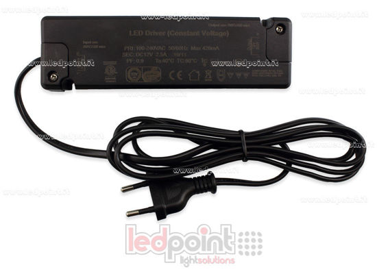 Imagen de Transformador 30W 12V con conector mini 2-pin