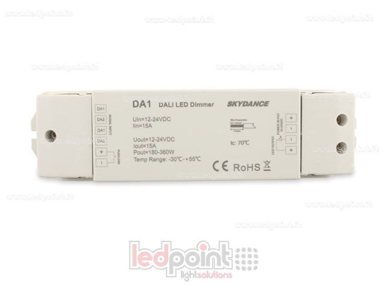 Imagen de Dimmer DALI, 1 canal 15A, 12-24V DC, voltaje constante