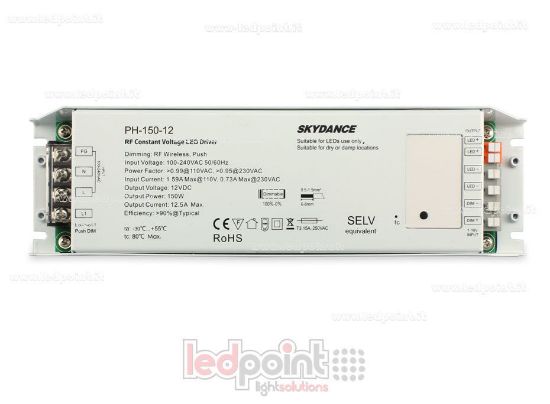 Imagen de Fuente de alimentación 150W 12V Wireless Push-Dim SkyDance