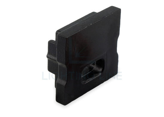 Imagen de Tapa negro con agujero para cable de alimentación para perfil en aluminio SL05-03