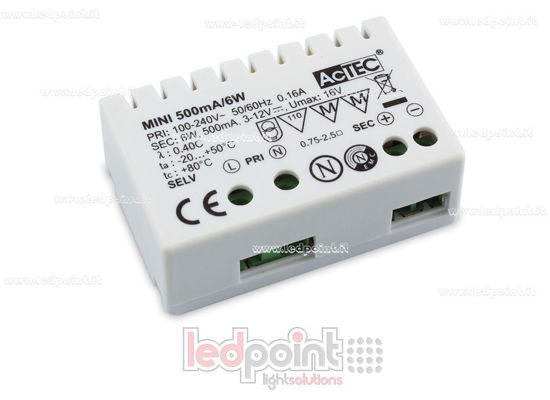 Imagen de Transformador serie mini 6W 500mA AcTEC