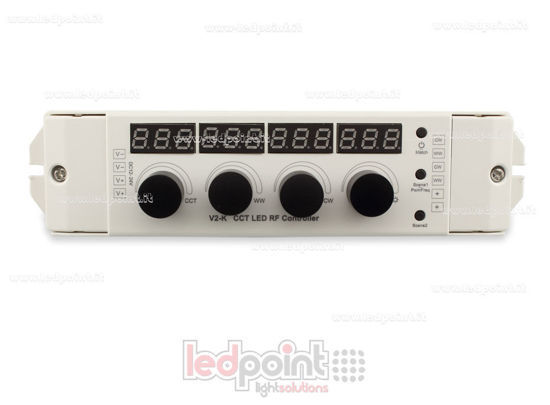 Imagen de Controlador CCT con 4 pomos 12-24V, 4ch*4A, RF 2.4G