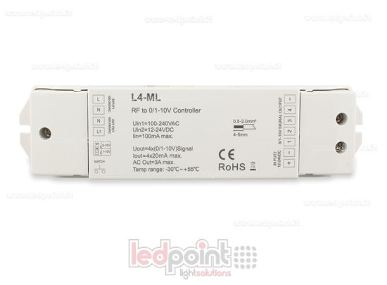 Imagen de Receptor RF 2.4GHz 4 canales salida 0/1-10V