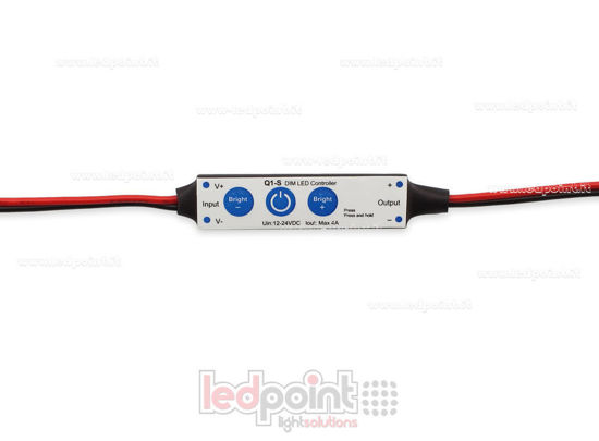 Imagen de Receptor dimmer mini monocromático 12/24V, 1 ch 4A/CH 3 teclas no RF