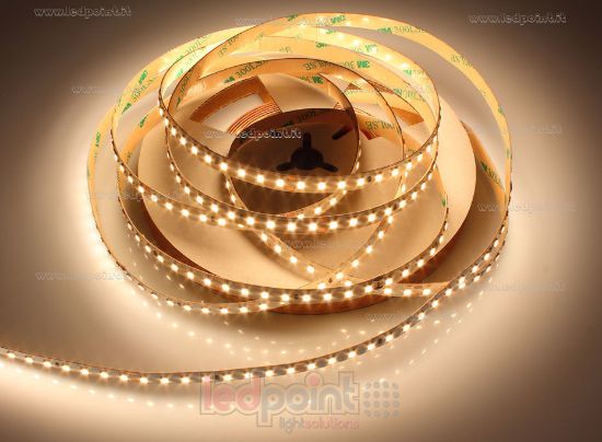 Imagen de Tira led con espectro de luz parecido al sol 5m blanco cálido 3000K 3step 2835 CRI Ra>97 128led/m 24V 17W/m