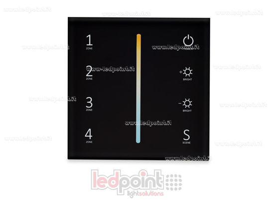 Imagen de Mando a distancia de pared CCT con batería negro 4 zonas RF2.4G
