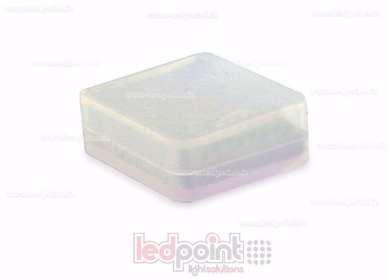 Imagen de Tapa transparente de silicona de 10mm para tira LED con protección IP64 e IP67