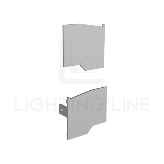 Imagen de Modelo descargable para impresión 3D de tapa izquierda y derecha llana para perfil CC01-06-G3