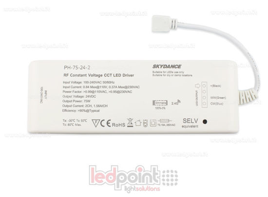 Imagen de Fuente de alimentación 75W 24V, 2 canales, Wireless SkyDance