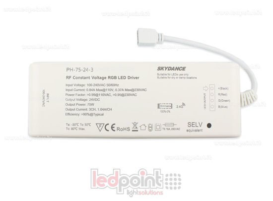 Imagen de Fuente de alimentación 75W 24V, 3 canales, Wireless SkyDance