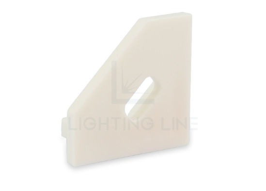 Imagen de Tapa blanca para perfil angular vacío AN01-03 con agujero para el cableado de alimentación