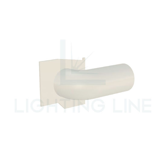 Imagen de Tapa derecha blanca con tubo de 32mm para perfil CC01-06-G3
