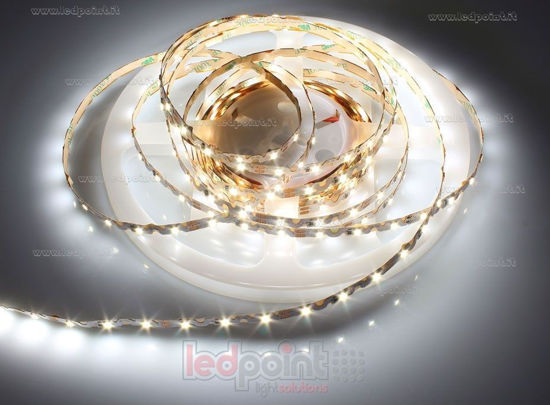 Imagen de Tira de led 5m blanco 4000K 3step 2835 60led/m Honglitronic 12V 8W/m, Zigzag PCB