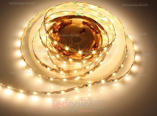 Imagen de Tira de led 5m blanco cálido 3000K 3step 2835 60led/m Honglitronic 12V 8W/m, Zigzag PCB