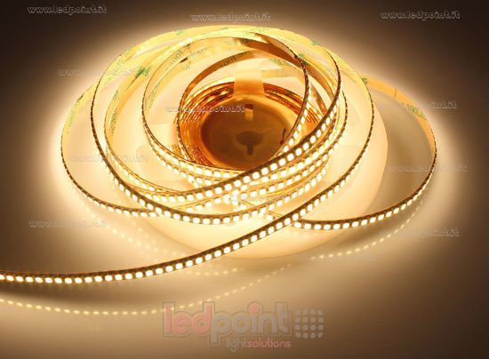 Imagen de Tira de led 5m blanco cálido 3000K 3step 2835 240led/m Honglitronic 24V 9,6W/m, PCB 6mm