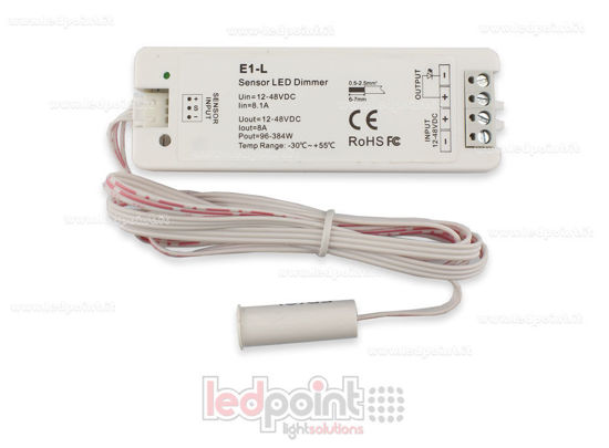 Imagen de Sensor dimmer on/off monocromático para puertas 12/48V, 1chx8A