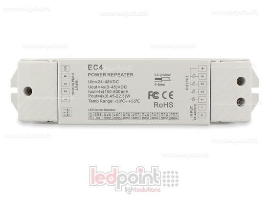 Imagen de Amplificador RGB 4 canales corriente constante de 150-500mA