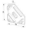 Imagen de Tapa gris para perfil angular vacío AN01-03 con agujero para el cableado de alimentación