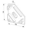 Imagen de Tapa para perfil angular vacío AN01-03 con agujero para el cableado de alimentación