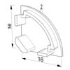 Imagen de Tapa redonda gris para perfil angular AN02-08 y AN03-08