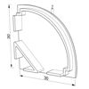 Imagen de Tapa redonda gris para perfil angular AN04-09 y AN05-09
