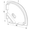 Imagen de Tapa redonda gris para perfil angular AN04-09 y AN05-09 con agujero para el cable de alimentación