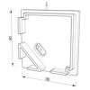 Imagen de Tapa gris en forma de L con agujero para perfil esquinero AN04-09 y AN05-09