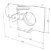Imagen de Tapa izquierda blanca con tubo de 32mm para perfil CC01-06-G3