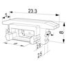 Imagen de Tapa blanca con agujero para cable de alimentación para perfil en aluminio empotrado RE01-03