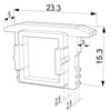 Imagen de Tapa gris para perfil en aluminio empotrado RE02-03