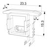 Imagen de Tapa blanca con agujero para cable de alimentación para perfil en aluminio empotrado RE02-03