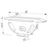 Imagen de Tapa gris con agujero para cable de alimentación para perfil en aluminio empotrado RE03-05