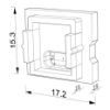 Imagen de Tapa negra con agujero para cable de alimentación para perfil en aluminio SL05-03