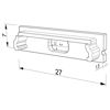 Imagen de Tapa blanca con agujero para cable de alimentación para perfil en aluminio SL07-05