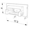 Imagen de Tapa gris con agujero para cable de alimentación para perfil en aluminio SL08-03
