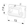 Imagen de Tapa gris de plástico para perfil SL12-16