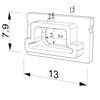 Imagen de Tapa blanco de plástico con agujero para perfil SL12-16