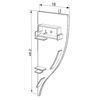 Imagen de Tapa gris derecha para perfil de aluminio para pared WL01-03